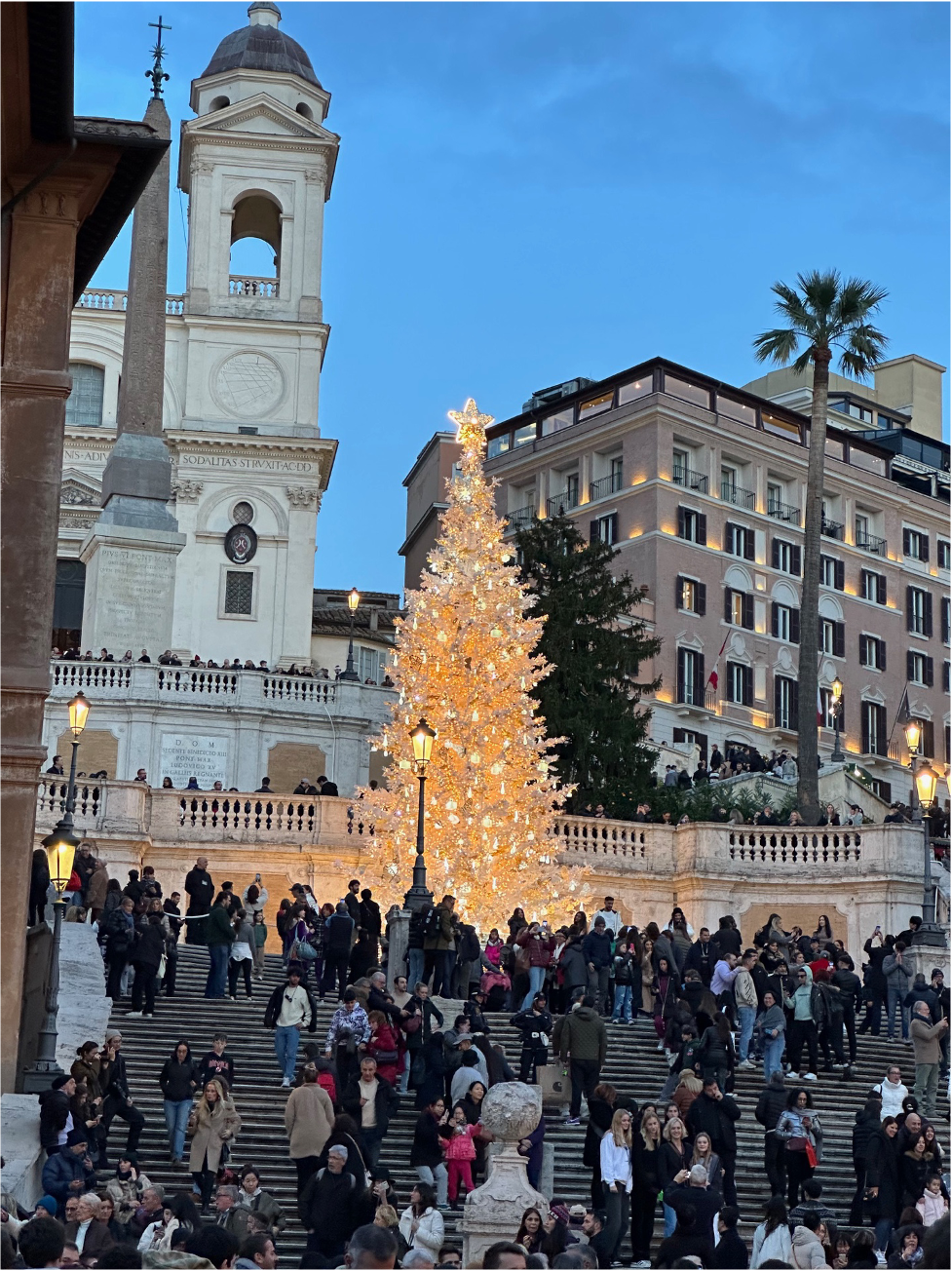 Christmas Spanish Steps tree